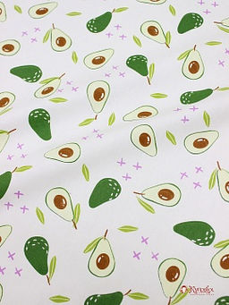 Сатин Мини авокадо на молочном, ш.1.61м, хлопок-100%, 110гр/м.кв