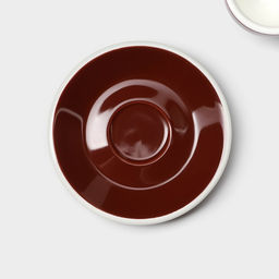 Кофейная пара фарфоровая Magistro Coffee time, 2 предмета: чашка 80 мл, блюдце d=12,5 см, цвет коричневый  фото 4