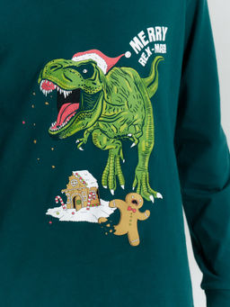 Пижама для мальчиков зеленая с новогодним принтом - Mark formelle фото 6