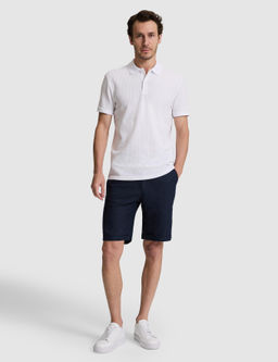 Beyaz Slim Fit Pamuk Kar___ml_ Polo Yaka T-shirt