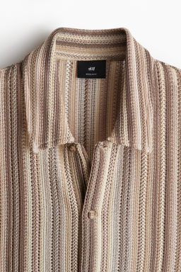 Camisa efecto crochet Regular Fit - H&m фото 4