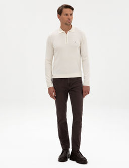 Kahverengi Slim Fit Jean Pantolon