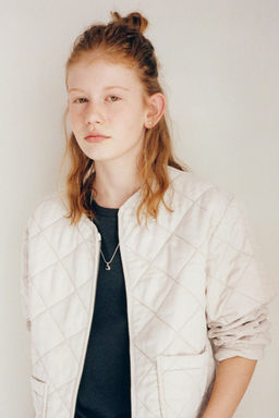 CAZADORA ACOLCHADA CREMALLERA / Crudo