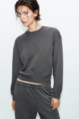 SUDADERA EFECTO LAVADO / Plomo - Zara фото 2