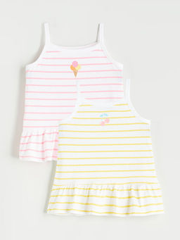 Kare Yaka K?z ?ocuk Atlet 2li