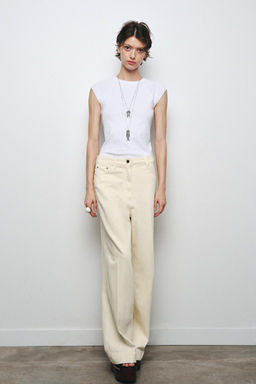 ZW COLLECTION LOOSE HIGH-WAIST JEANS - Zara фото 2