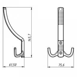 Крючок-вешалка №11, полимер, белый (Россия) Товар отгружается без клеевой этикетки.
