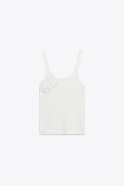 RIBBED FLORAL TOP - Zara фото 6