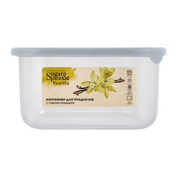 Контейнер для продуктов 0,8 л. квадратный с гибкой крышкой Sugar&Spice Vanilla , арт. SE168010005/25