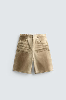 FADED PRINT BAGGY FIT BERMUDA SHORTS - Zara фото 6