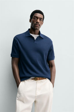 POLO ESTRUCTURA VERTICAL / Azul noche - Zara фото 2