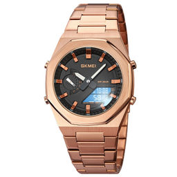 Часы наручные Skmei мужские электронные спортивные 1816rose-gold-white