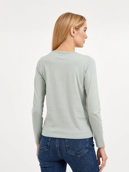 футболка женская с длинным рукавом и надписью из страз - Glenfield фото 5