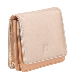 Итальянский кожаный кошелек DuDu серии Flores | золотистый