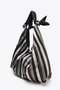 KNOTTED SATIN-EFFECT MAXI BUCKET BAG - Zara фото 4