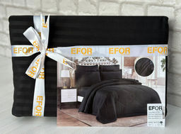 КПБ EFOR SATIN SIYAH черный семейный