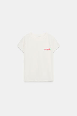 CAMISETA MANGA RANGL?N TEXTO / Crudo - Zara фото 3