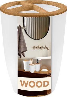 Цена за 2 шт. Стакан для зубных щеток Keeplex Wood KL500510624