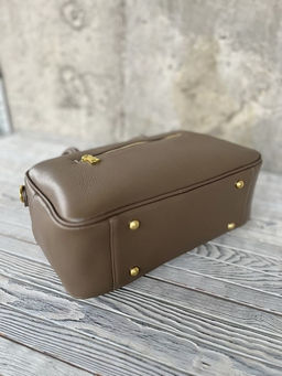 Женская кожаная сумка бочонок 1003 Хаки