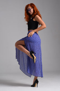 Юбка Натали 7441 шифон макси фото 2