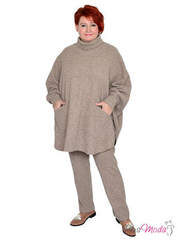 Джемпер-пончо Модель №1522 размеры 44-84 - Plusmoda фото 6