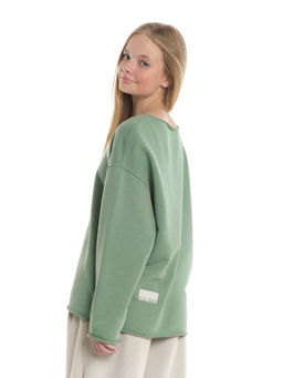 Толстовка с необработанными краями 22-2016 фисташковый - Mini maxi фото 14