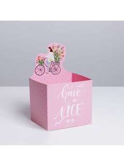 Цена за 2 шт. Коробки для мини букетов HAVE A NICE DAY, 12×20×10 см