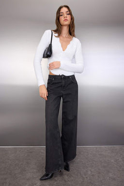 Limited Edition Ekru Yumusak Dokulu Crop Triko H?rka TWOAW26HI00244 - Trendyolmilla фото 5