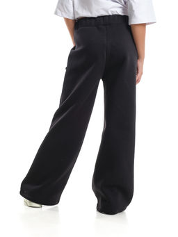 Брюки палаццо утепленные с начесом классические 22-9828 черный - Mini maxi фото 2