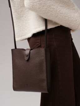 Кожаная сумка кросс-боди Leya DBR 30919 коричневый торф фото 5