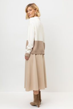 ЕВТ 7023/темно-бежевый юбка жен