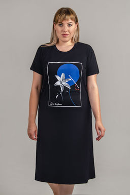 Арт. 4134 Туника женская 50-58 (5 шт) Цвет:черный