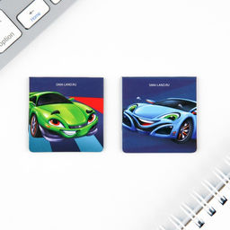 Цена за 2 шт. Подарочный набор блокнот А6, 32 листа, наклейки, магнитные закладки Тачки - Artfox фото 10