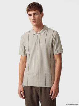 Polo Yaka ?izgili Pike Erkek Ti??rt