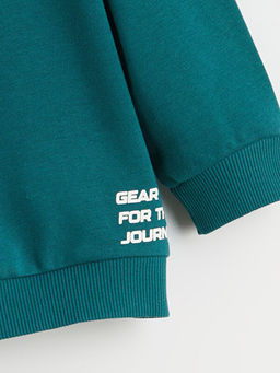 Bask?l? Erkek ?ocuk Sweatshirt