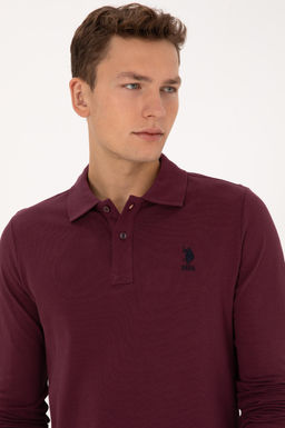 Erkek Bordo Basic Sweatshirt