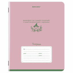 Тетрадь 24 л. BRAUBERG клетка, обложка картон Цена за 5шт.