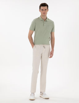 _a_la Ye_ili Regular Fit %100 Pamuk Polo Yaka Basic Ti__rt