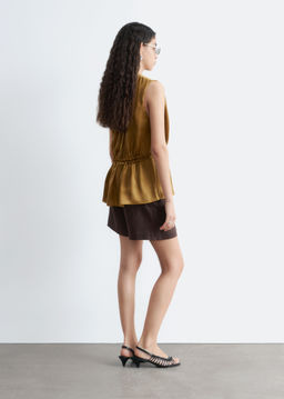 Top de seda sin mangas con volantes - H&m фото 6