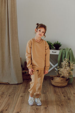 Костюм свитшот+брюки песочный, песочный - Lesi kids фото 33