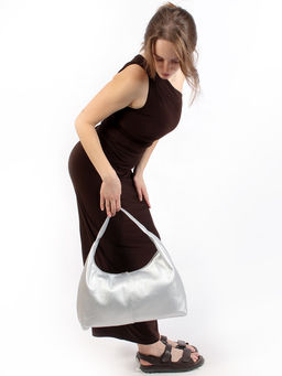 LACCOMA сумка Зафира-Y2005-серебристый эко кожа хлопок  фото 8