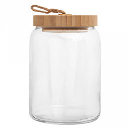 Банка стеклянная Вуди (Woody) 860мл, h13,8см, бамбуковая крышка, Pasabahce (Россия) - Домашняя мода фото 2