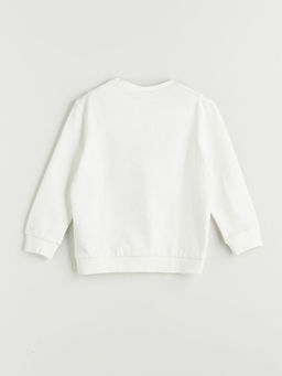 Bisiklet Yaka Bask?l? Erkek ?ocuk Sweatshirt