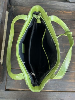 Женская сумка шоппер из эко кожи 006 Зеленый - Kenguluna фото 7