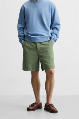 WASHED CANVAS BERMUDA SHORTS - Zara фото 2