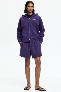 Chaqueta sudadera estampada con capucha Loose Fit - H&m фото 7