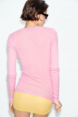 RIBBED KNIT JUMPER - Zara фото 15