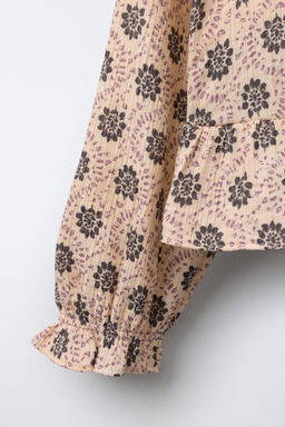 PRINTED ELASTICATED TOP - Zara фото 4