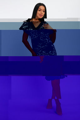 Туника женская из вискозы из вискозы Олеся серый леопард