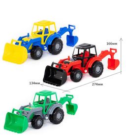 Трактор-экскаватор "Мастер" (35318) в сеточке 27,4*13,4*16,6см, Полесье